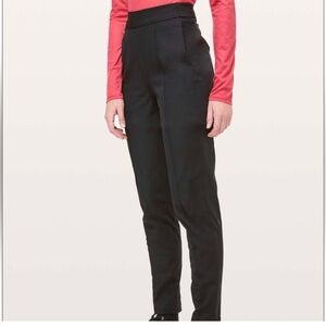 Lululemon The Lab Black Cotton Nylon Blend Nai Trousers Pants Sz. 8